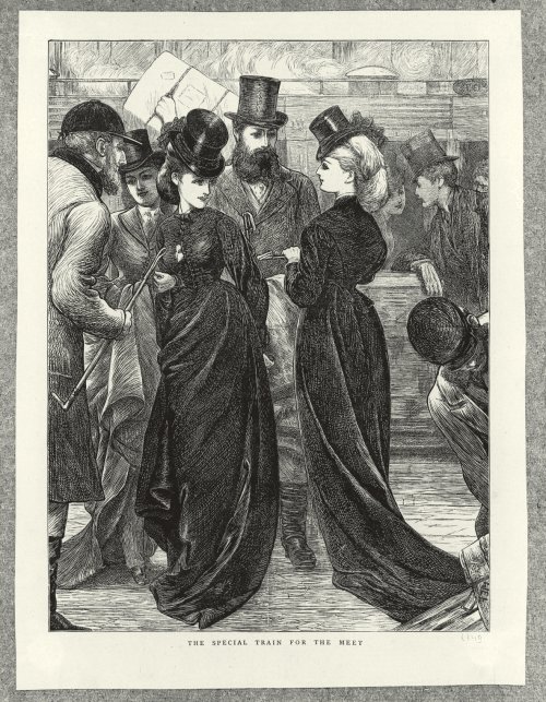The Special Train for the Meet, engraving, Mary Ellen Edwards, 1872